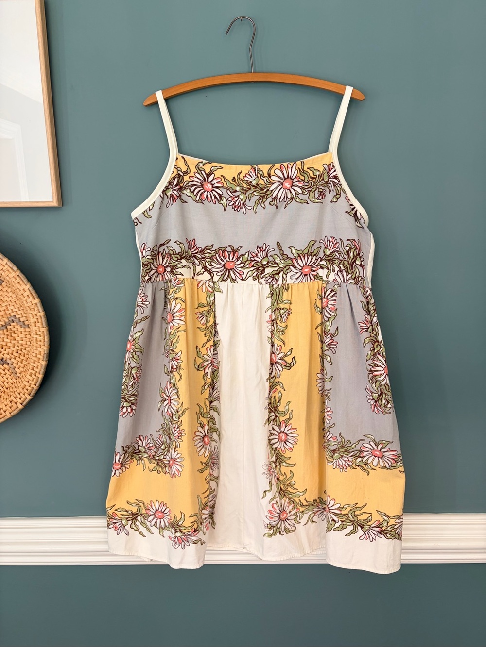 Handmade Women’s Dress-Reworked from Vintage Floral Tablecloth